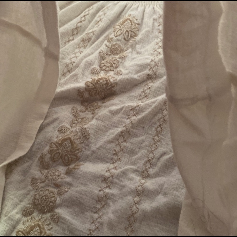 Boho cream scoop neck top - Picture 12 of 14